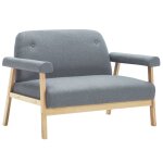 Vidaxl canap  2 places tissu gris clair