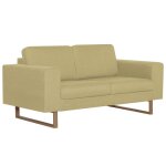 Vidaxl canap� � 2 places tissu vert