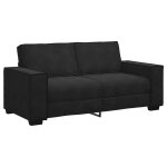 Vidaxl canap� 2 places velours noir 180 x 78 x 84 cm