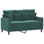Vidaxl canap  2 places vert fonc 120 cm velours