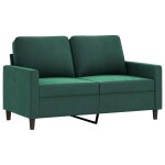 Vidaxl canap� � 2 places vert fonc� 120 cm velours