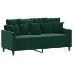 Vidaxl canap� � 2 places vert fonc� 140 cm velours
