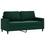 Vidaxl canap� � 2 places vert fonc� 140 cm velours