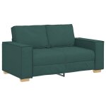 Vidaxl canap� 2 places vert fonc� 160x78x84 cm tissu