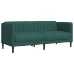 Vidaxl canap� 2 places vert fonc� tissu