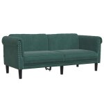 Vidaxl canap 2 places vert fonc velours