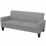 Vidaxl canap� � 3 places 180 x 65 x 76 cm gris clair