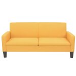Vidaxl canapé à 3 places 180 x 65 x 76 cm jaune Vidaxl canapé à 3 places 180 x 65 x 76 cm jaune