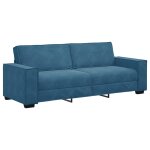 Vidaxl canapé à 3 places bleu 180 cm velours Vidaxl canapé à 3 places bleu 180 cm velours