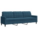 Vidaxl canap� � 3 places bleu 210 cm velours