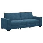 Vidaxl canap� � 3 places bleu 220x78x84 cm velours