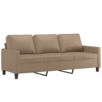 Vidaxl canap� � 3 places cappuccino 180 cm similicuir