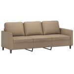 Vidaxl canap� � 3 places cappuccino 180 cm similicuir