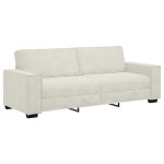 Vidaxl canap� � 3 places cr�me 220x78x84 cm velours