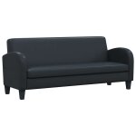 Vidaxl canap� � 3 places cuir synth�tique noir