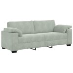 Vidaxl canapé à 3 places gris clair 178 cm velours Vidaxl canapé à 3 places gris clair 178 cm velours