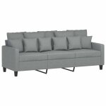 Vidaxl canap� � 3 places gris clair 180 cm tissu
