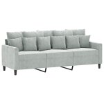 Vidaxl canap� � 3 places gris clair 180 cm velours