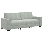 Vidaxl canap� � 3 places gris clair 220x78x84 cm velours