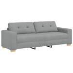 Vidaxl canap� 3 places gris clair 220 x 78 x 80 cm tissu