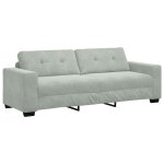 Vidaxl canap� 3 places gris clair 220 x 78 x 80 cm velours