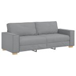 Vidaxl canap� 3 places gris clair 220x78x84 cm tissu