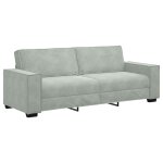 Vidaxl canap� � 3 places gris clair 220x78x84 cm velours