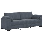 Vidaxl canapé à 3 places gris foncé 178 cm velours Vidaxl canapé à 3 places gris foncé 178 cm velours