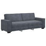 Vidaxl canap� � 3 places gris fonc� 220x78x84 cm velours