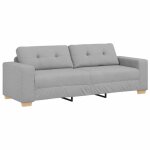 Vidaxl sofa 3 places avec coussin gris nuage tissu Vidaxl sofa 3 places avec coussin gris nuage tissu