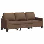 Vidaxl canap� � 3 places marron 180 cm tissu