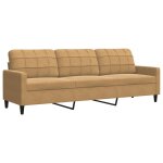 Vidaxl canapé à 3 places marron 210 cm velours Vidaxl canapé à 3 places marron 210 cm velours