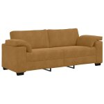 Vidaxl canap� 3 places marron 220x77x82 cm velours