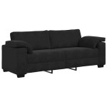 Vidaxl canapé à 3 places noir 178 cm velours Vidaxl canapé à 3 places noir 178 cm velours