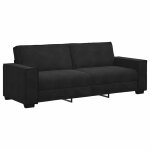 Vidaxl canap� � 3 places noir 220x78x84 cm velours