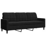 Vidaxl canapé à 3 places noir 180 cm velours Vidaxl canapé à 3 places noir 180 cm velours