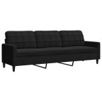 Vidaxl canapé à 3 places noir 210 cm velours Vidaxl canapé à 3 places noir 210 cm velours