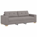 Vidaxl sofa 3 places avec coussin taupe tissu Vidaxl sofa 3 places avec coussin taupe tissu