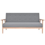 Vidaxl canap  3 places tissu gris clair
