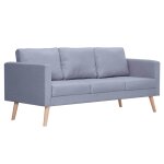 Vidaxl canap� � 3 places tissu gris clair