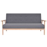 Vidaxl canapé à 3 places tissu gris foncé Vidaxl canapé à 3 places tissu gris foncé