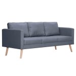 Vidaxl canap� � 3 places tissu gris fonc�
