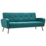 Vidaxl canap  3 places tissu vert