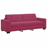 Vidaxl sofa 3 places avec coussin rouge bordeaux velours Vidaxl sofa 3 places avec coussin rouge bordeaux velours