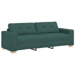Vidaxl canapé deux places avec coussin vert foncé tissu Vidaxl canapé deux places avec coussin vert foncé tissu