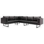 Vidaxl canap d'angle similicuir noir