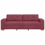 Vidaxl canap bordeaux 221 x 78 x 80 cm tissu