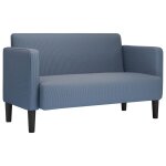 Vidaxl canap� causeuse bleu 109 cm tissu velours c�tel�