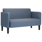 Vidaxl canapé causeuse bleu 109 cm tissu velours côtelé Vidaxl canapé causeuse bleu 109 cm tissu velours côtelé