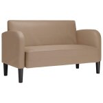Vidaxl canap� causeuse cappuccino 110 cm similicuir